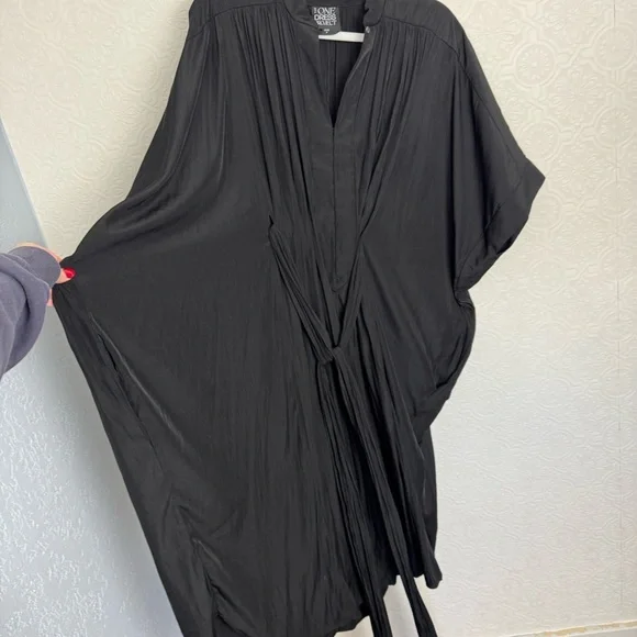 Ever By X The One Dress Project Multiwear Shirt Midi Belted Black Resort Flowy - Picture 12 of 15